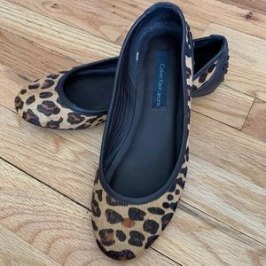 Animal print Calvin Klein flats